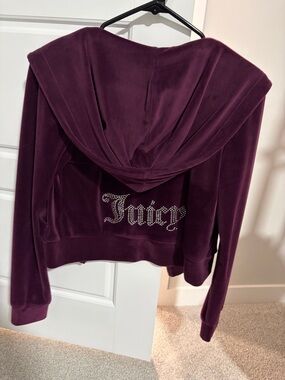 Juicy Couture Velour Hoodie in Plum
